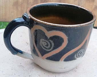 Spiral decorated mugs