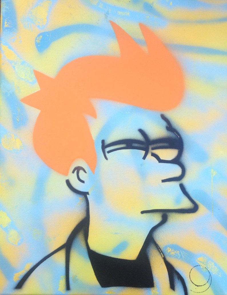 Futurama Red Eye Fry Spray Painting Etsy