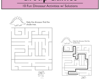 10 Fun Dinosaur Activity Sheets