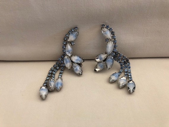Vintage Rhinestone Ear Crawler Earrings