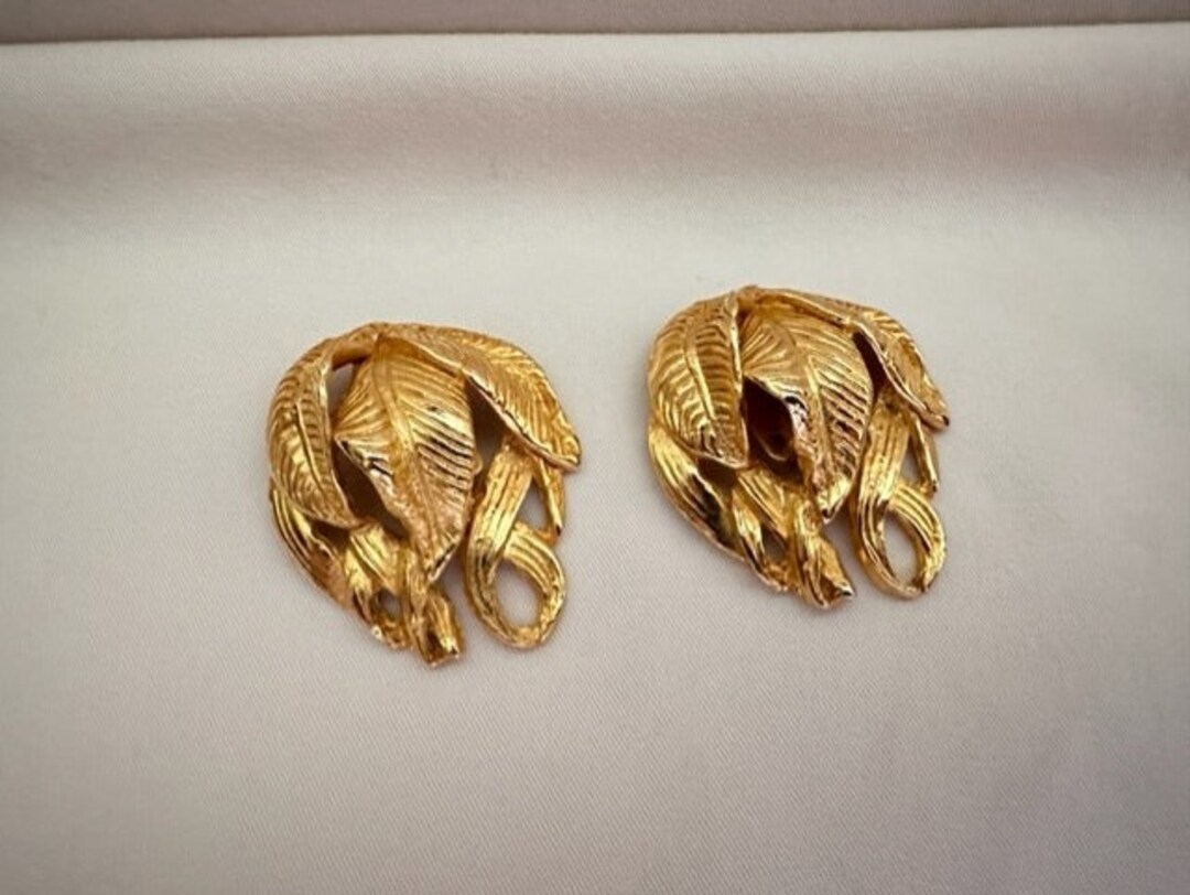 Clips De Chaussures Signés Bernard Prioul Paris - Métal Doré Et Cristal - Occasion Excellent état