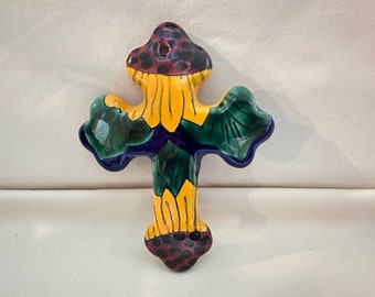 Vintage Talavera Pottery Crucifix