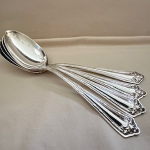 Set Four Vintage WM Rogers & Sons AA Serving Spoons