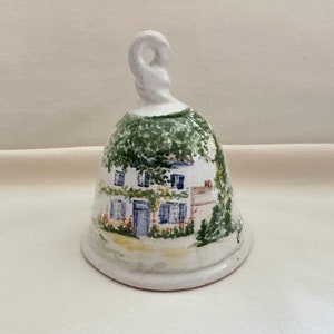 Vintage Hand Painted Julie Paradis Pottery Bell