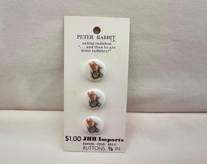 Vintage Beatrix Potter Peter Rabbit Sewing Buttons - Etsy