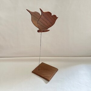 Vintage Sculpture Art Wood Butterfly