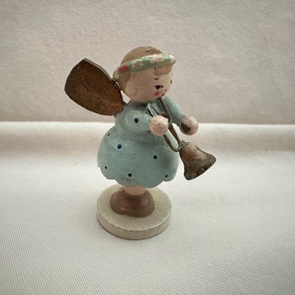Vintage Miniature Trumpeting Angel Figurine