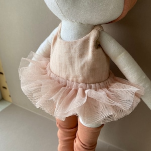 Mouse with Ballerina Outfit Instant Download Sewing Pattern. DIY soft toy, cuddly rag doll in organic linen or cotton. image 4