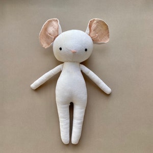 Mouse with Ballerina Outfit Instant Download Sewing Pattern. DIY soft toy, cuddly rag doll in organic linen or cotton. image 5