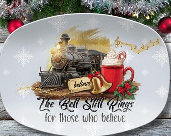 The Polar Express Train Serving Platter: "The Bell Still Rings."