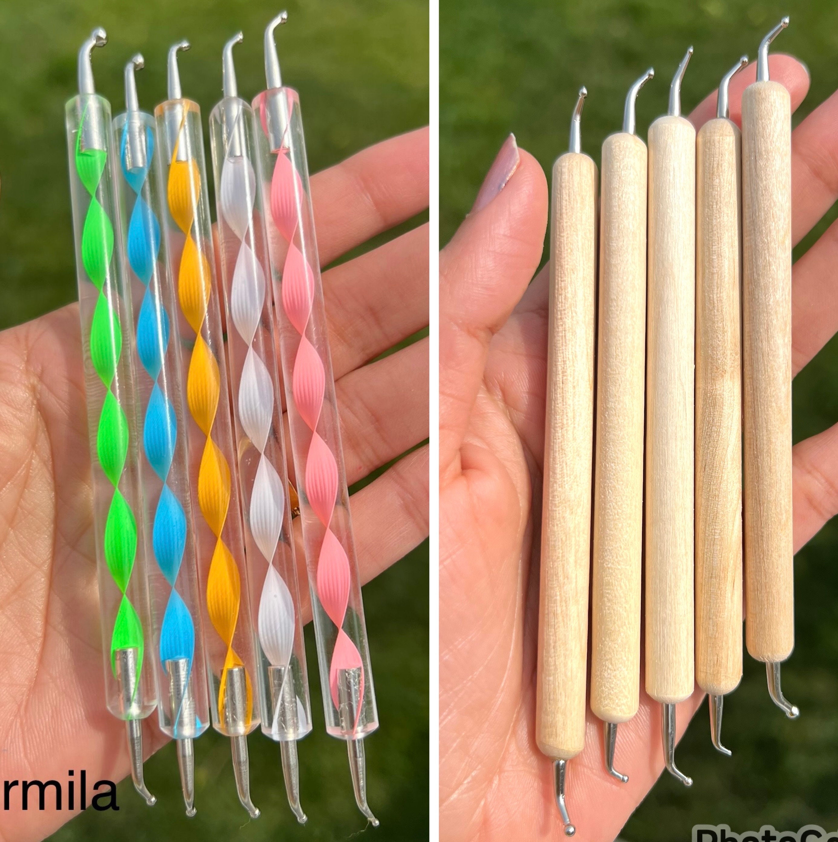 Curved Dotting Tools for Dot Mandalas, Set of 5,dotting Tools, Bent