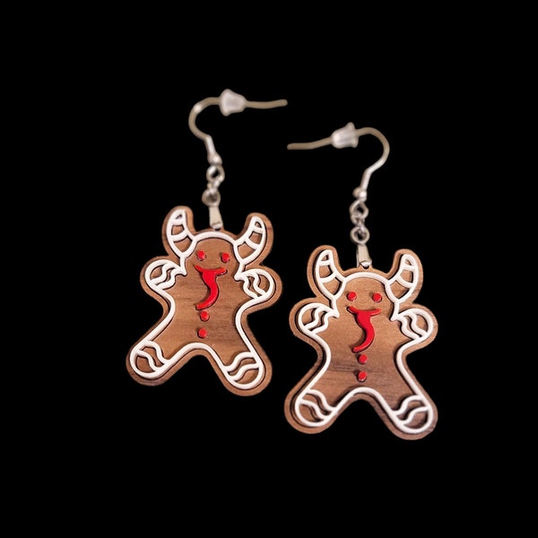 Krampus Gingerbread Earrings