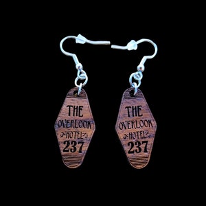 Overlook Hotel key earrings