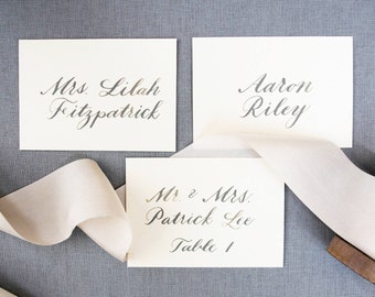 Wedding Place Cards, Calligraphy Place Cards, Place Card, Escort Cards, Escort Card, Placecards, Handwritten Place Cards, Custom Calligraphy