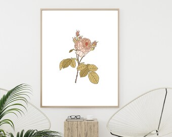 Floral Picture | Flower Print | Digital Art Print | PRINTABLE | Girls Room Picture | Nursery Printable