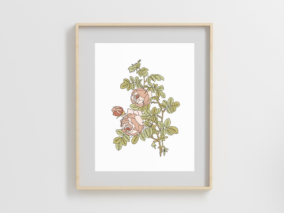 Floral Picture | Digital Art Print | PRINTABLE | 3 Roses - Etsy