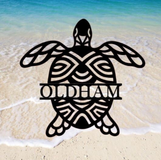 Sea Turtle Monogram Wreath Front Door Wreath Front Door