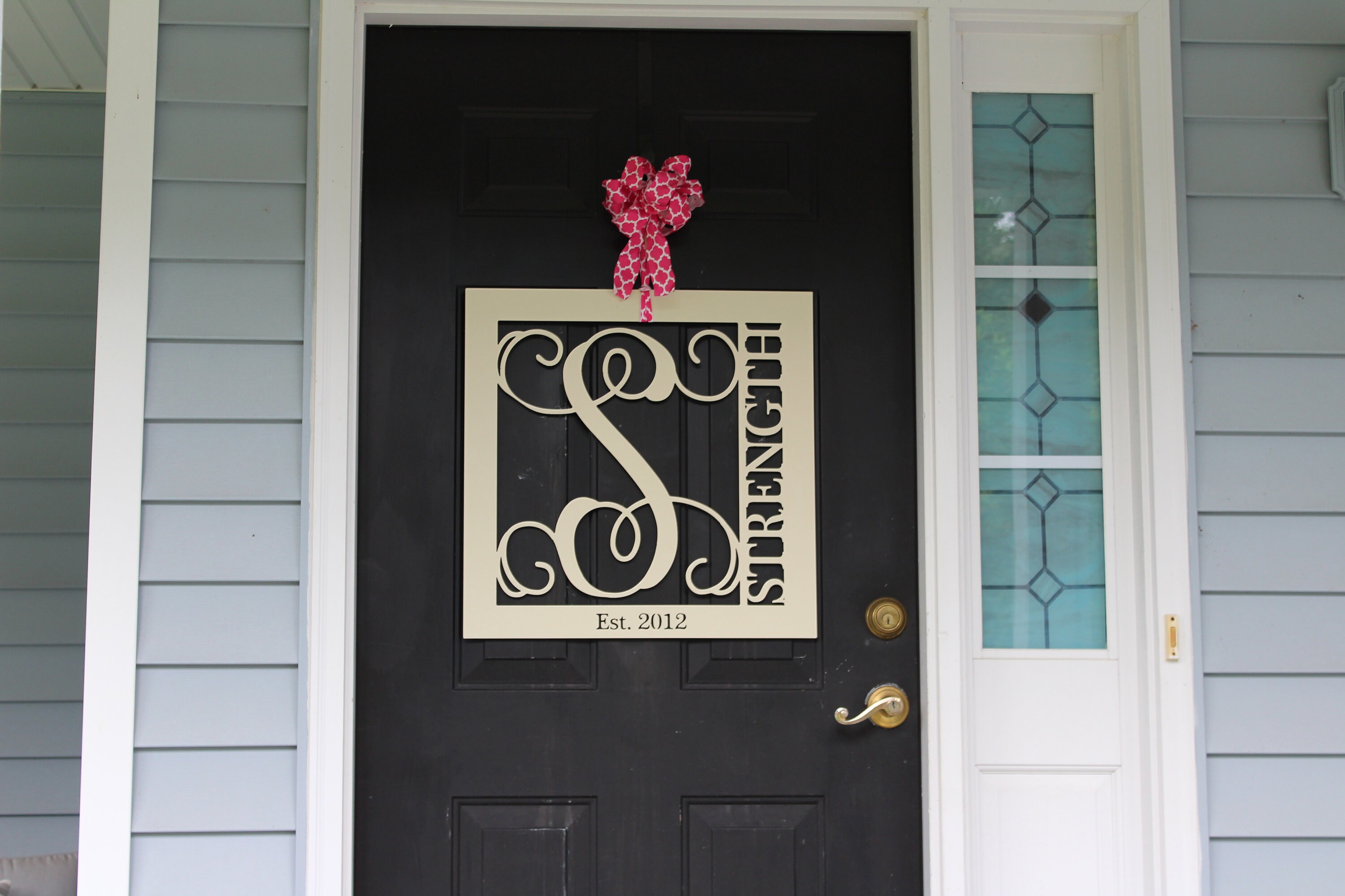 22 Wide Large Weatherproof Custom Square Monogram Door