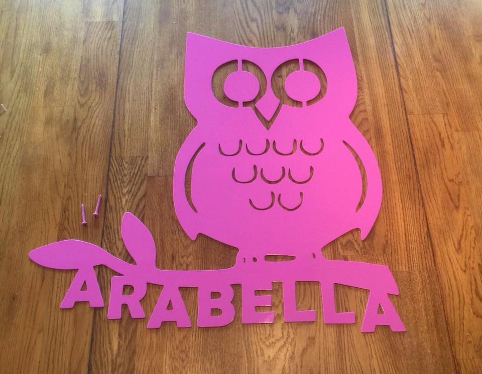 Owl Monogram Wreath Front Door Wreath Personalized