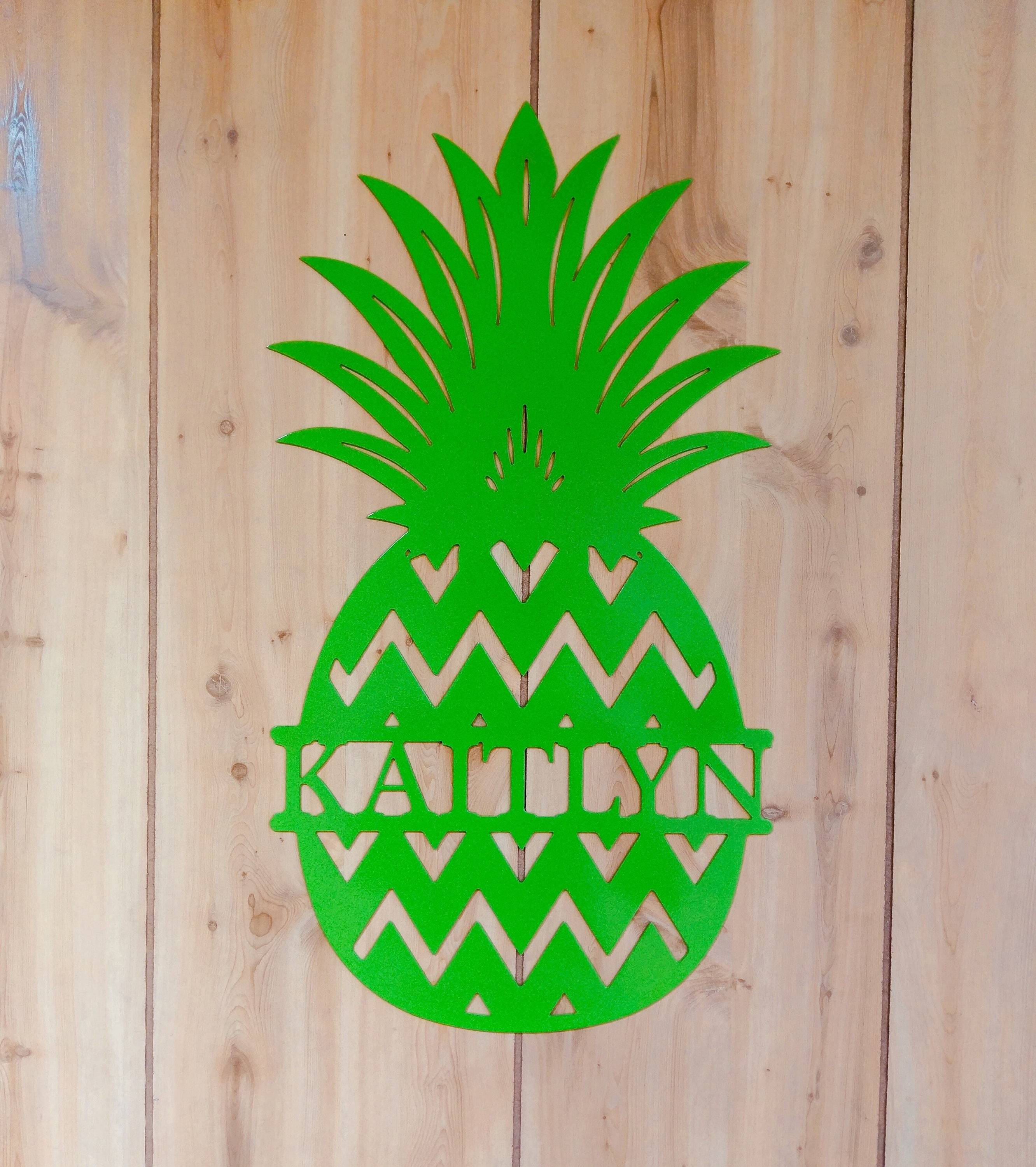 20 Tall Weatherproof Chevron Pineapple Monogram House Sign