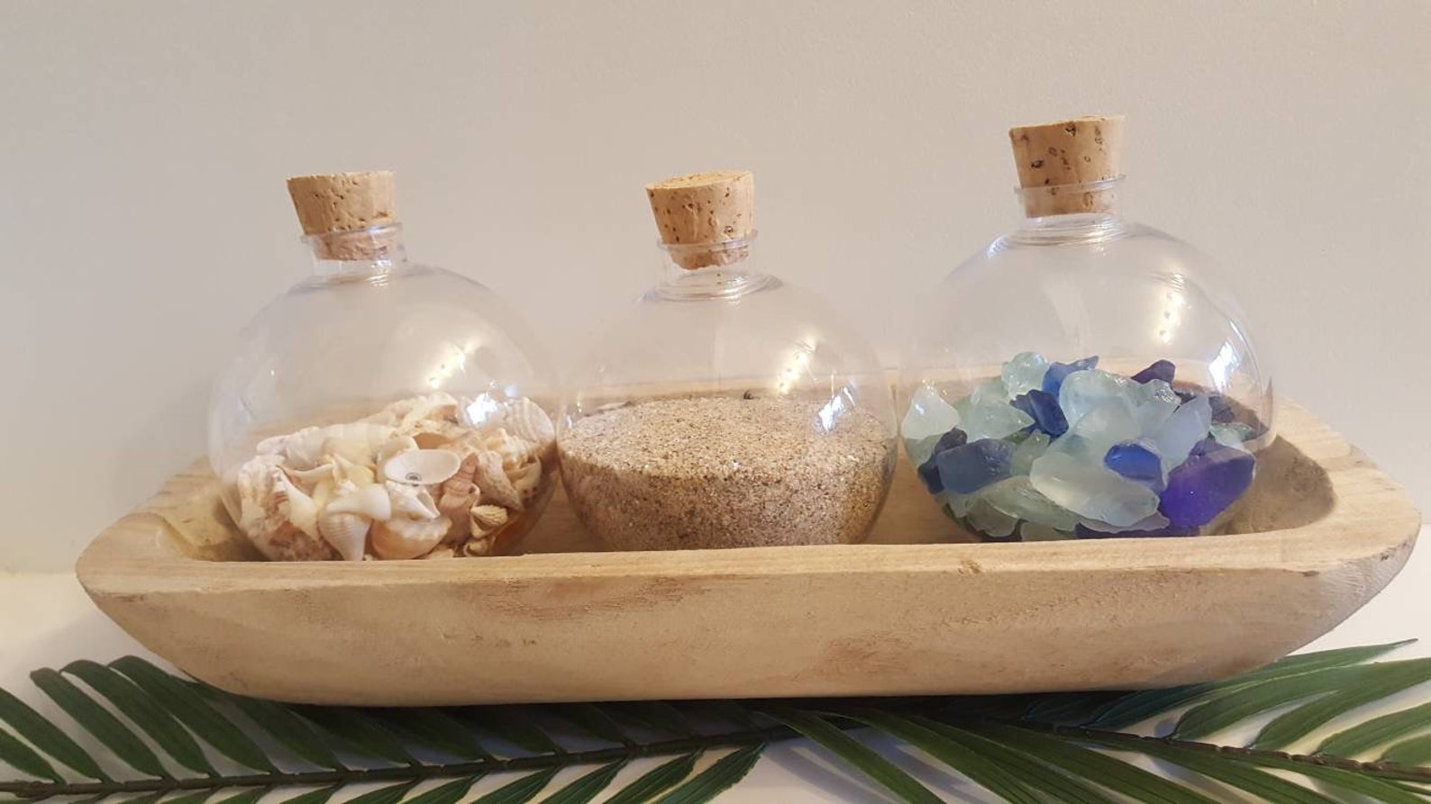 Coastal Vase Fillers Sea Glass Balls Beach Table Decor Bowl Etsy