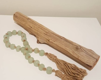 Sea Glass Beaded Garland, Shelf Styling,  Coastal Decor, Housewarming Gift, Beach House Decor