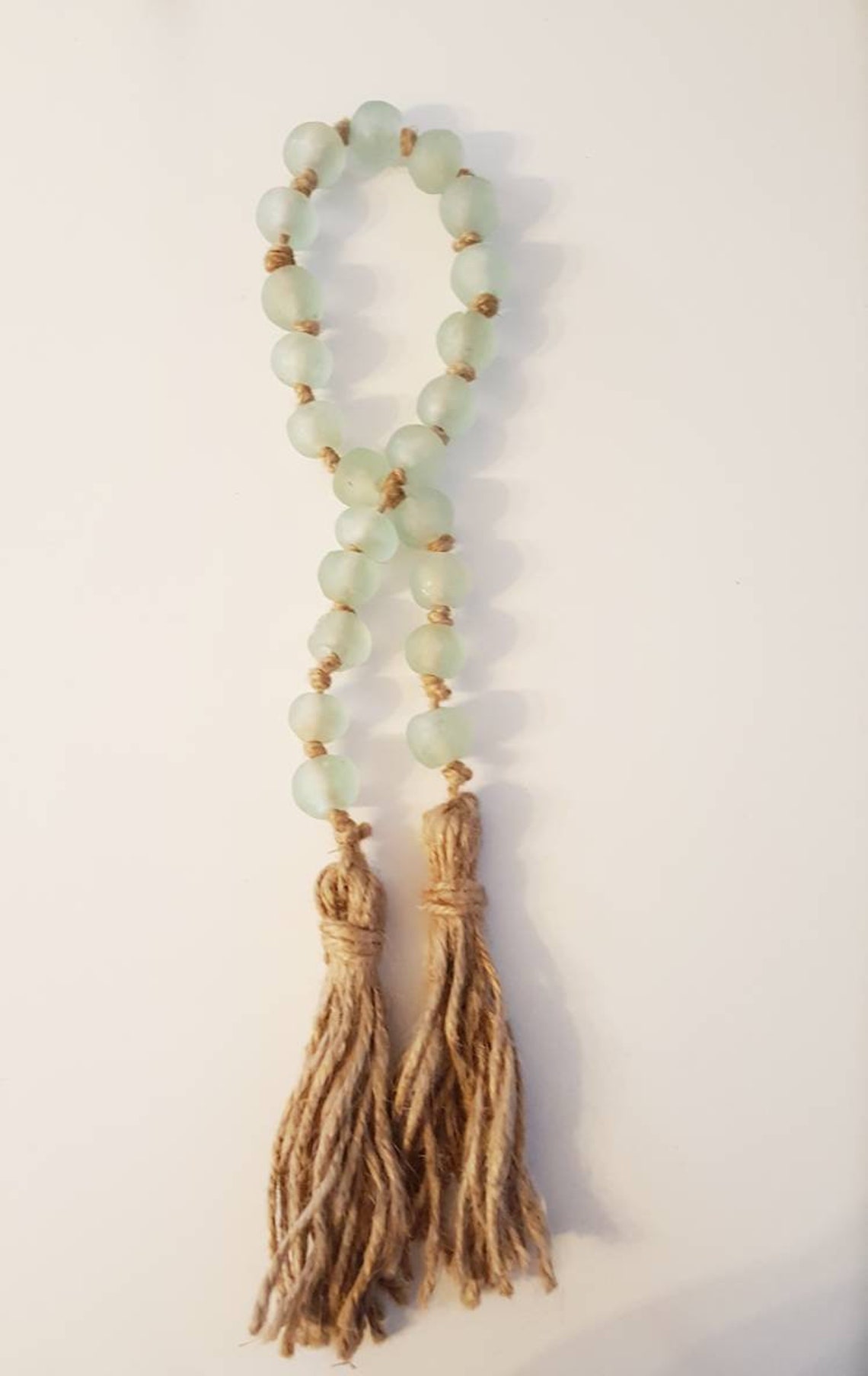 Sea Glass Garland Glass Bead Garland Tiered Tray Beads Etsy