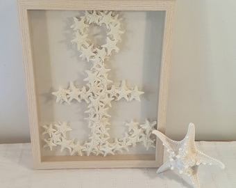 Starfish Anchor Shadow Box, Coastal Nautical Wall Art