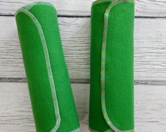 Handmade Cotton Flannel Reusable Towels: Zero Waste Kitchen Cloths - Green Towels