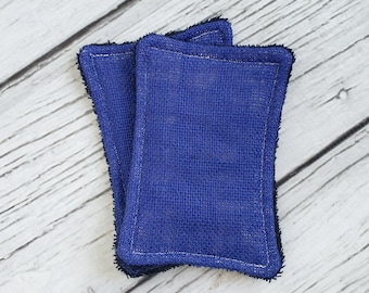 zero waste gift, reusable ecosponge, ecofriendly dish scrubby, reusable kitchen product, burlap sponge, washable sponge, zero waste kitchen