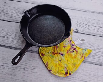 Salvamanteles acolchado con forma de gato, decoración de cocina con forma de gato, almohadilla térmica de tela de algodón.