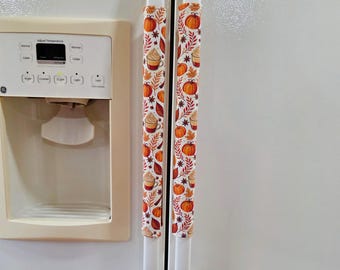 Fall Decor Refrigerator Handle Covers: Kitchen Decor, pumpkin spice latte