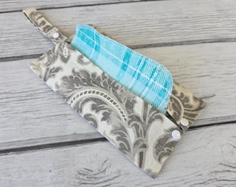 Porta pañuelos de tela para colgar - Bolsa de lona de algodón hecha a mano