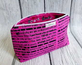 Burn Book Zippered Makeup Bag: Travel Toiletry Organizer
