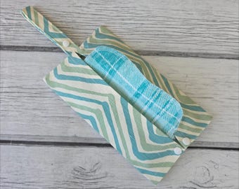 Porta pañuelos de tela para colgar - Bolsa de lona de algodón hecha a mano