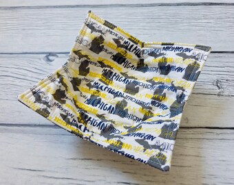 Michigan Microwave Bowl Cozy: Insulated Cotton Hot Pad