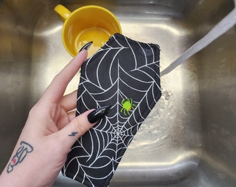Coffin Kitchen Sponge: Reusable Eco Dish Scrubby, Halloween Decor