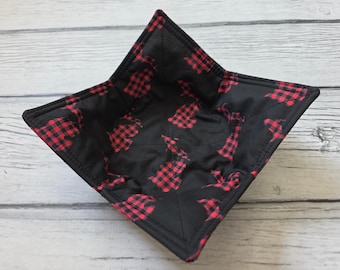 Michigan Microwave Bowl Cozy: Insulated Cotton Hot Pad