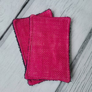 zero waste gift, reusable ecosponge, ecofriendly dish scrubby, reusable kitchen product, burlap sponge, washable sponge, zero waste kitchen