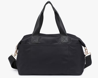 Nylon Weekender, Custom Duffel Bag, Personalized Travel Bag, Overnight Bag