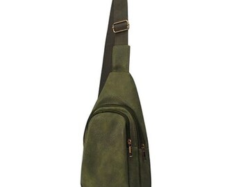 Faux Leather Sling Backpack, Sling Backpack, Sling Bag, Travel Backpack, Monogrammed Sling Backpack, Personalized Sling Backpack, Gift