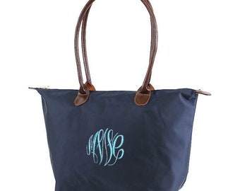 16" handle Nylon Tote Bag, personalize bag, beach bag, pool bag, everyday bag, perfect all around tote.