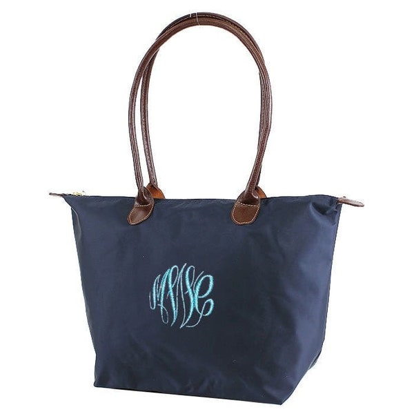 16" Nylon Tote Bag, Nylon Tote, Pocketbook, Large Purse, Shoulder Tote, Everyday Tote, Monogrammed Tote, Personalized Tote, Customized Gift