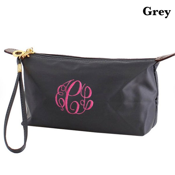 Nylon Cosmetic Bag, Nylon Bag, Cosmetic Bag, Makeup Bag, Travel Toiletry Bag, Monogrammed Cosmetic Bag, Personalized Travel Bag, Gift