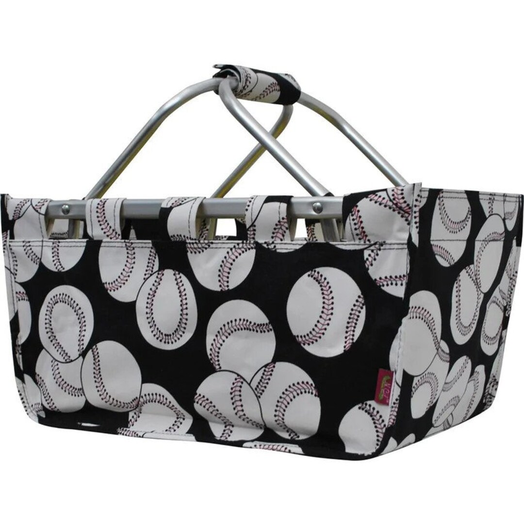 Canvas Shopping Basket Market Tote Market Basket Picnic Etsy