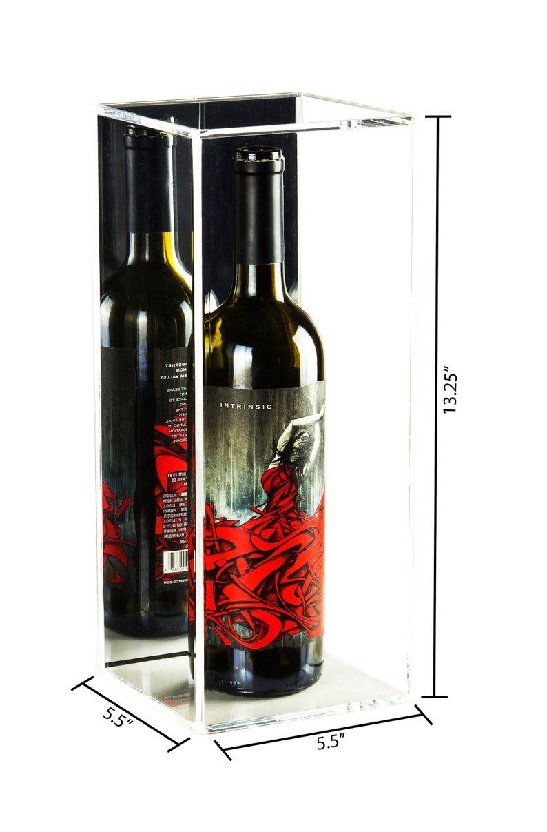 Deluxe Acrylic Wine Bottle Display Case A017 Etsy