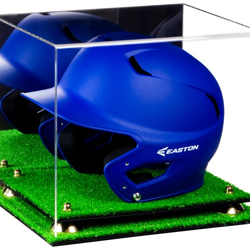 Acrylic Baseball Batting Helmet Display shops Case with Mirror, Risers and Turf Base (V22)