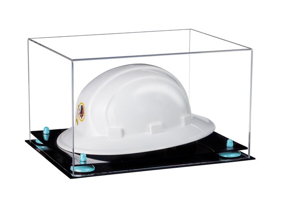 Better Display Cases Acrylic Book Display Case 15.25 x 12 x 8 with  Mirror, Orange Risers and Black Base (V12)