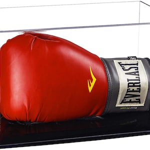 Better Display Cases Clear Acrylic Boxing Glove Display Case with Black Base (A011/V16)