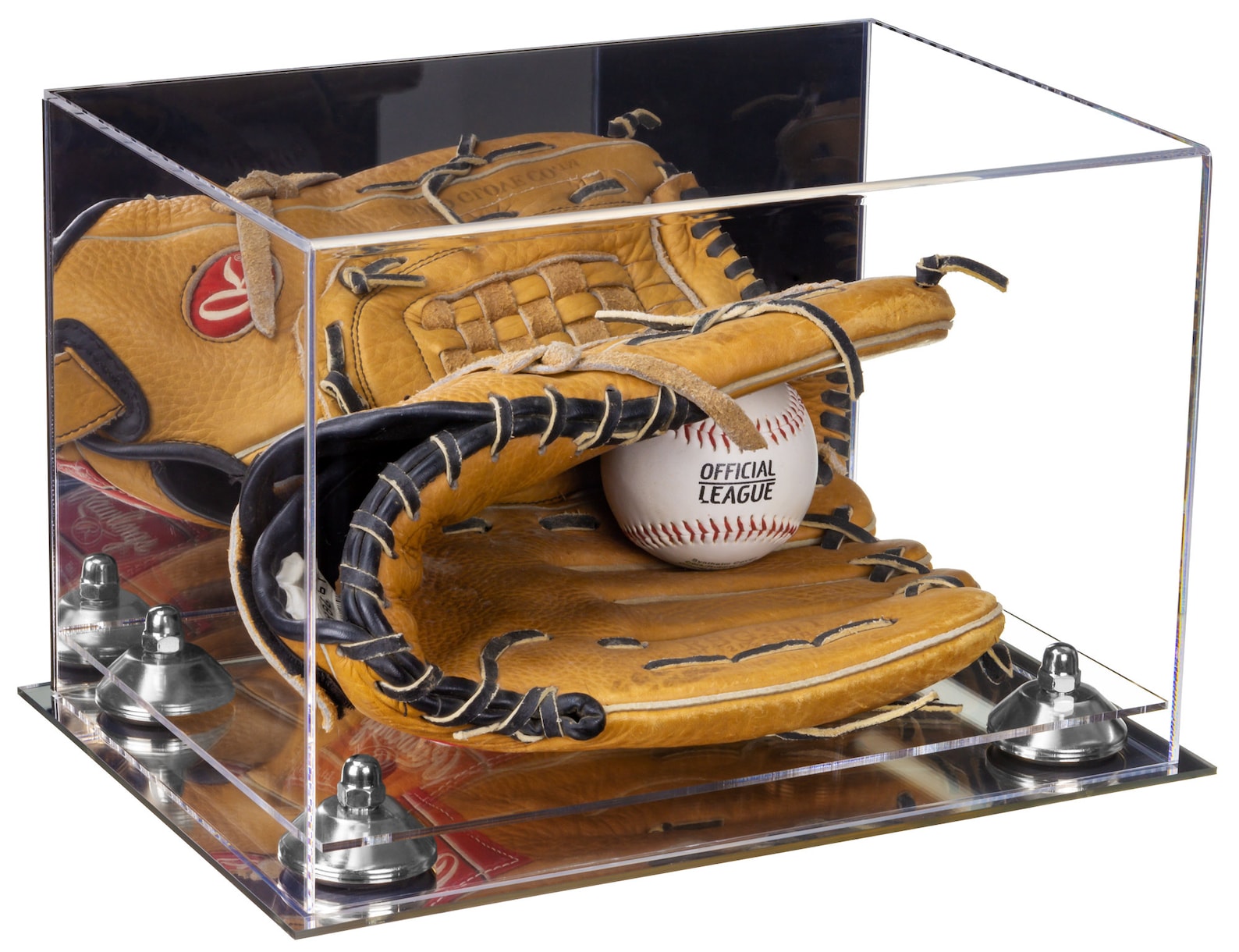 Acrylic Baseball Glove Display Case With Mirror Risers and Etsy